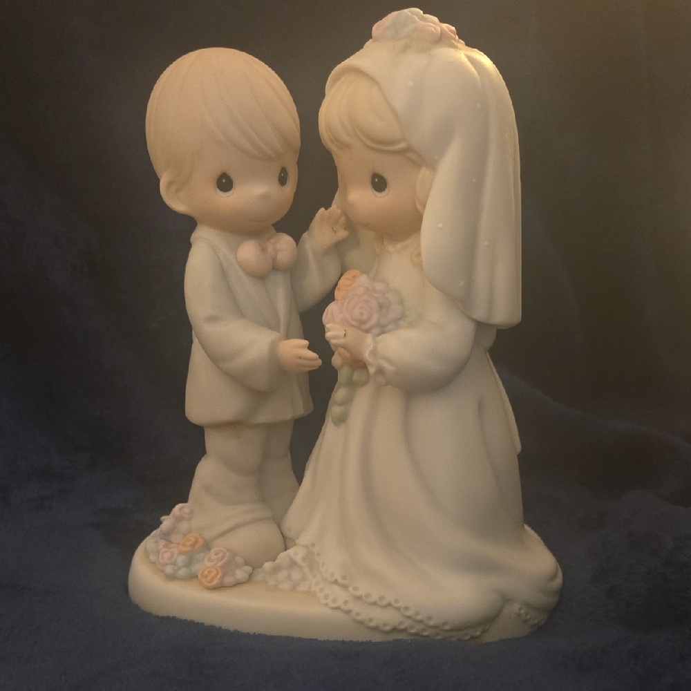 Precious Moments Decor Cream and Pink Accents